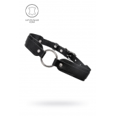 Черный кожаный чокер-ошейник со скруглёнными углами - Pecado - купить с доставкой в Бийске