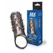 Дымчатая насадка на пенис с выпуклостями - 12 см. - Sex Expert - в Бийске купить с доставкой