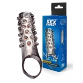 Дымчатая насадка на пенис с выпуклостями - 11 см. - Sex Expert - в Бийске купить с доставкой