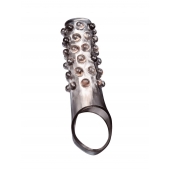 Дымчатая насадка на пенис с выпуклостями - 11 см. - Sex Expert - в Бийске купить с доставкой