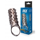 Дымчатая насадка на пенис с шипами и выпуклостями - 12,5 см. - Sex Expert - в Бийске купить с доставкой
