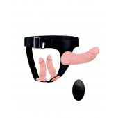 Женский страпон с 3 насадками и вибрацией - Erowoman-Eroman - купить с доставкой в Бийске