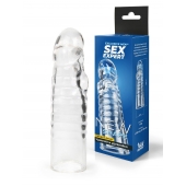 Прозрачная закрытая насадка на член - 15 см. - Sex Expert - в Бийске купить с доставкой