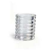 Прозрачная сквозная насадка на пенис с ребрышками - Sex Expert - в Бийске купить с доставкой