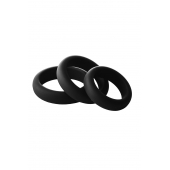 Набор из 3 черных эрекционных колец Smooth Silicone Cockring Pack - Dream Toys - в Бийске купить с доставкой