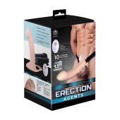 Телесный полый страпон с вибрацией Erection Agents - 24,1 см. - NMC - купить с доставкой в Бийске
