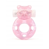 Розовое эрекционное виброкольцо в форме мишки - 1137 - в Бийске купить с доставкой
