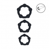 Набор из 3 эрекционных колец Beaded Silicone Cockring Set - Shots Media BV - в Бийске купить с доставкой