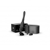 Черная секс-машина с функцией нагрева, насадками и присоской Sesh - Zalo - купить с доставкой в Бийске