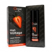 Жидкий вибратор Orgie High Voltage Strawberry - 15 мл. - ORGIE - купить с доставкой в Бийске