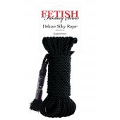Черная веревка для фиксации Deluxe Silky Rope - 9,75 м. - Pipedream - купить с доставкой в Бийске