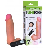 Фаллическая насадка Харнесс UNICOCK 7  с вибрацией - 19 см. - LOVETOY (А-Полимер) - купить с доставкой в Бийске