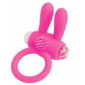 Розовое эрекционное виброкольцо A-toys с ушками - A-toys - в Бийске купить с доставкой