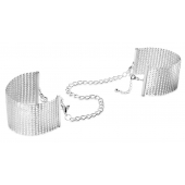 Серебристые наручники-браслеты Desir Metallique Handcuffs - Bijoux Indiscrets - купить с доставкой в Бийске