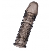 Дымчатая закрытая насадка ToyFa XLover с чешуйками и пупырышками - 13,5 см. - ToyFa - в Бийске купить с доставкой