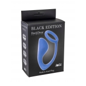 Синее эрекционное кольцо с анальной пробкой Button Anal Plug - Lola Games - в Бийске купить с доставкой