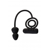 Чёрное эрекционное кольцо с вибропулькой и анальным хвостом - Erotist Adult Toys - в Бийске купить с доставкой