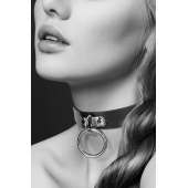 Узенький ошейник из полиуретана с кольцом - Bijoux Pour Toi - купить с доставкой в Бийске