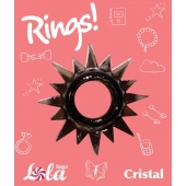 Чёрное эрекционное кольцо Rings Cristal - Lola Games - в Бийске купить с доставкой