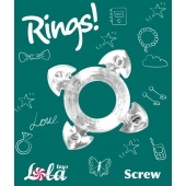 Прозрачное эрекционное кольцо Rings Screw - Lola Games - в Бийске купить с доставкой