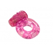 Розовое эрекционное кольцо с вибрацией Rings Axle-pin - Lola Games - в Бийске купить с доставкой