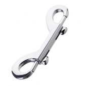 Серебристый двухсторонний карабин TOYFA Metal - ToyFa - купить с доставкой в Бийске
