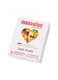 Жёлтые презервативы Masculan Ultra Tutti-Frutti с фруктовым ароматом - 3 шт. - Masculan - купить с доставкой в Бийске