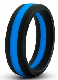 Черно-синее эрекционное кольцо Silicone Go Pro Cock Ring - Blush Novelties - в Бийске купить с доставкой