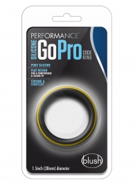 Черно-желтое силиконовое эрекционное кольцо Silicone Go Pro Cock Ring - Blush Novelties - в Бийске купить с доставкой