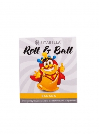 Стимулирующий презерватив-насадка Roll   Ball Banana - Sitabella - купить с доставкой в Бийске