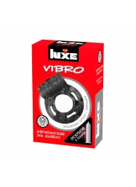 Чёрное эрекционное виброкольцо Luxe VIBRO  Африканский Эль Дьябло  + презерватив - Luxe - в Бийске купить с доставкой