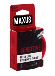 Ультратонкие презервативы в железном кейсе MAXUS Sensitive - 3 шт. - Maxus - купить с доставкой в Бийске