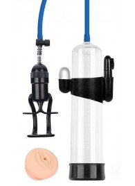 Прозрачная вакуумная вибропомпа Sex Expert с насадкой-вагиной - Sex Expert - в Бийске купить с доставкой