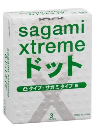 Презервативы Sagami Xtreme SUPER DOTS с точками - 3 шт. - Sagami - купить с доставкой в Бийске