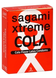 Ароматизированные презервативы Sagami Xtreme COLA - 3 шт. - Sagami - купить с доставкой в Бийске