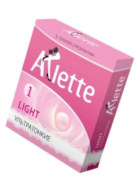 Ультратонкие презервативы Arlette Light - 3 шт. - Arlette - купить с доставкой в Бийске