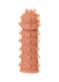 Телесная реалистичная насадка KOKOS Extreme Sleeve 04 с дополнительной стимуляцией - 12,7 см. - KOKOS - в Бийске купить с доставкой