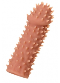 Телесная реалистичная насадка KOKOS Extreme Sleeve 07 с дополнительной стимуляцией - 12,7 см. - KOKOS - в Бийске купить с доставкой