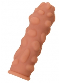 Телесная реалистичная насадка KOKOS Extreme Sleeve 11 с дополнительной стимуляцией - 12,7 см. - KOKOS - в Бийске купить с доставкой