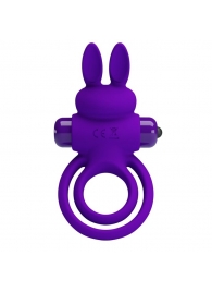 Фиолетовое эрекционное кольцо с вибростимуляцией клитора Vibrant Penis Ring III - Baile - в Бийске купить с доставкой