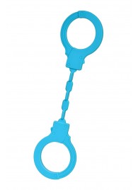 Голубые силиконовые наручники A-Toys без ключа - A-toys - купить с доставкой в Бийске