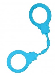 Голубые силиконовые наручники A-Toys без ключа - A-toys - купить с доставкой в Бийске