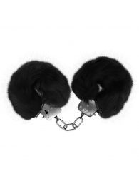 Черные меховые наручники Love с ключиками - Baile - купить с доставкой в Бийске