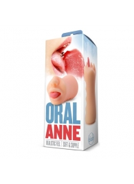 Телесный мастурбатор-ротик с язычком Oral Anne - Blush Novelties - в Бийске купить с доставкой