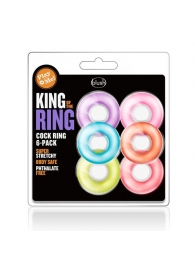 Набор из 6 эрекционных колец King of the Ring - Blush Novelties - в Бийске купить с доставкой