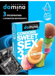 Презервативы для орального секса DOMINO Sweet Sex с ароматом мороженого - 3 шт. - Domino - купить с доставкой в Бийске