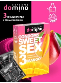 Презервативы для орального секса DOMINO Sweet Sex с ароматом манго - 3 шт. - Domino - купить с доставкой в Бийске