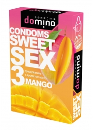 Презервативы для орального секса DOMINO Sweet Sex с ароматом манго - 3 шт. - Domino - купить с доставкой в Бийске