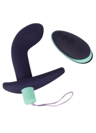 Темно-фиолетовый вибростимулятор простаты с пультом ДУ Remote Controlled Prostate Plug - Orion - в Бийске купить с доставкой