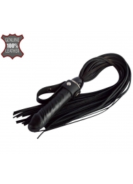 Черная плеть  Ковбой  с ручкой-фаллосом - 55 см. - Sitabella - купить с доставкой в Бийске